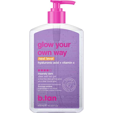 b tan glow tan gel.